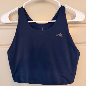 Tracksmith Turnover Crop Top Blue